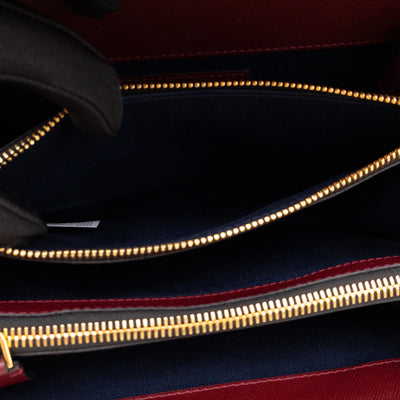 Trunk Bag Mini Pink White & Burgundy Saffiano Leather
