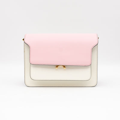 Trunk Bag Mini Pink White & Burgundy Saffiano Leather