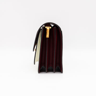 Trunk Bag Mini Pink White & Burgundy Saffiano Leather