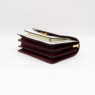 Trunk Bag Mini Pink White & Burgundy Saffiano Leather