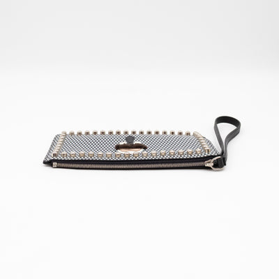 Karlito Wrist Pouch Studded Black White Check
