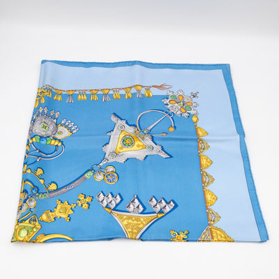 Silk Scarf 90 Parures Des Sables Blue
