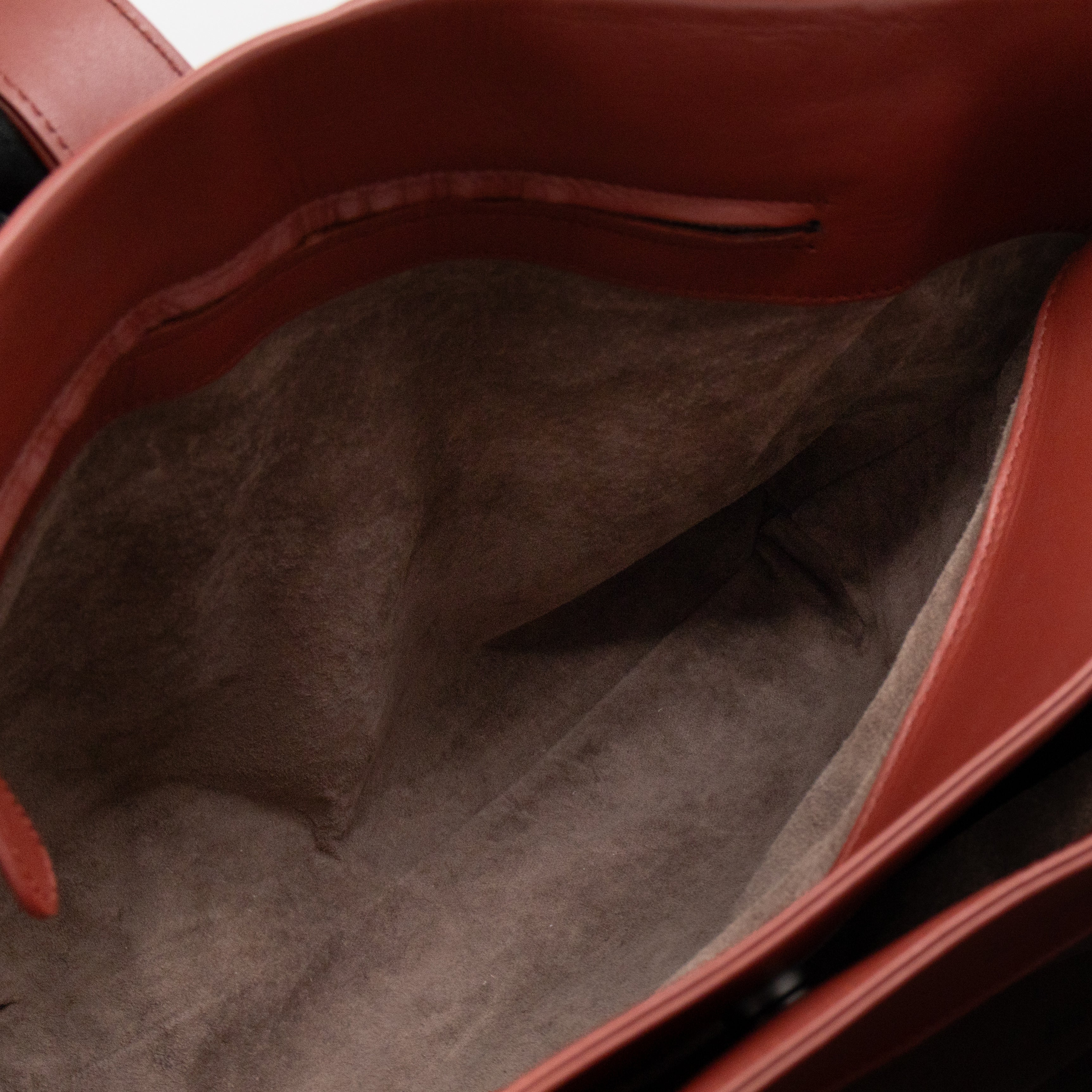 Roma Tote Large Brick Red Nappa Intrecciato Leather
