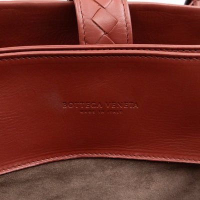 Roma Tote Large Brick Red Nappa Intrecciato Leather