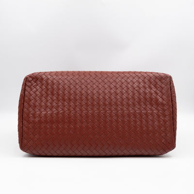 Roma Tote Large Brick Red Nappa Intrecciato Leather