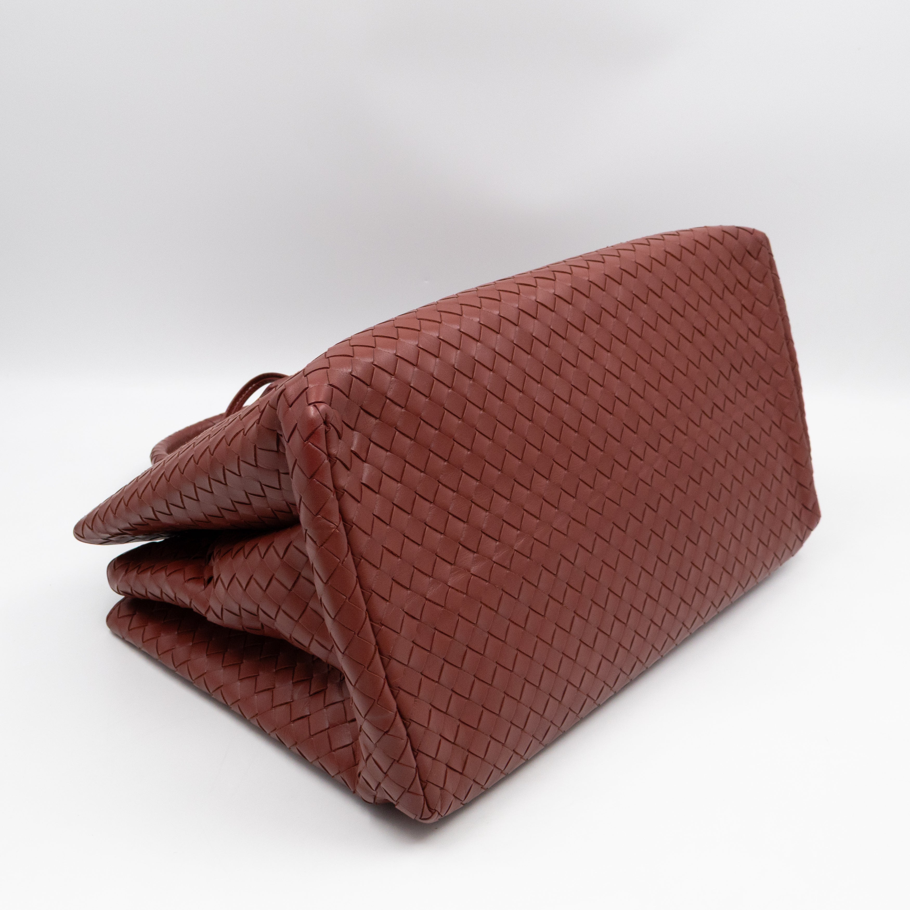 Roma Tote Large Brick Red Nappa Intrecciato Leather