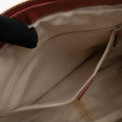 Sukey Medium Hobo Tote Bag Beige Diamante Canvas Pink