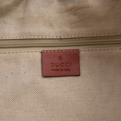 Sukey Medium Hobo Tote Bag Beige Diamante Canvas Pink