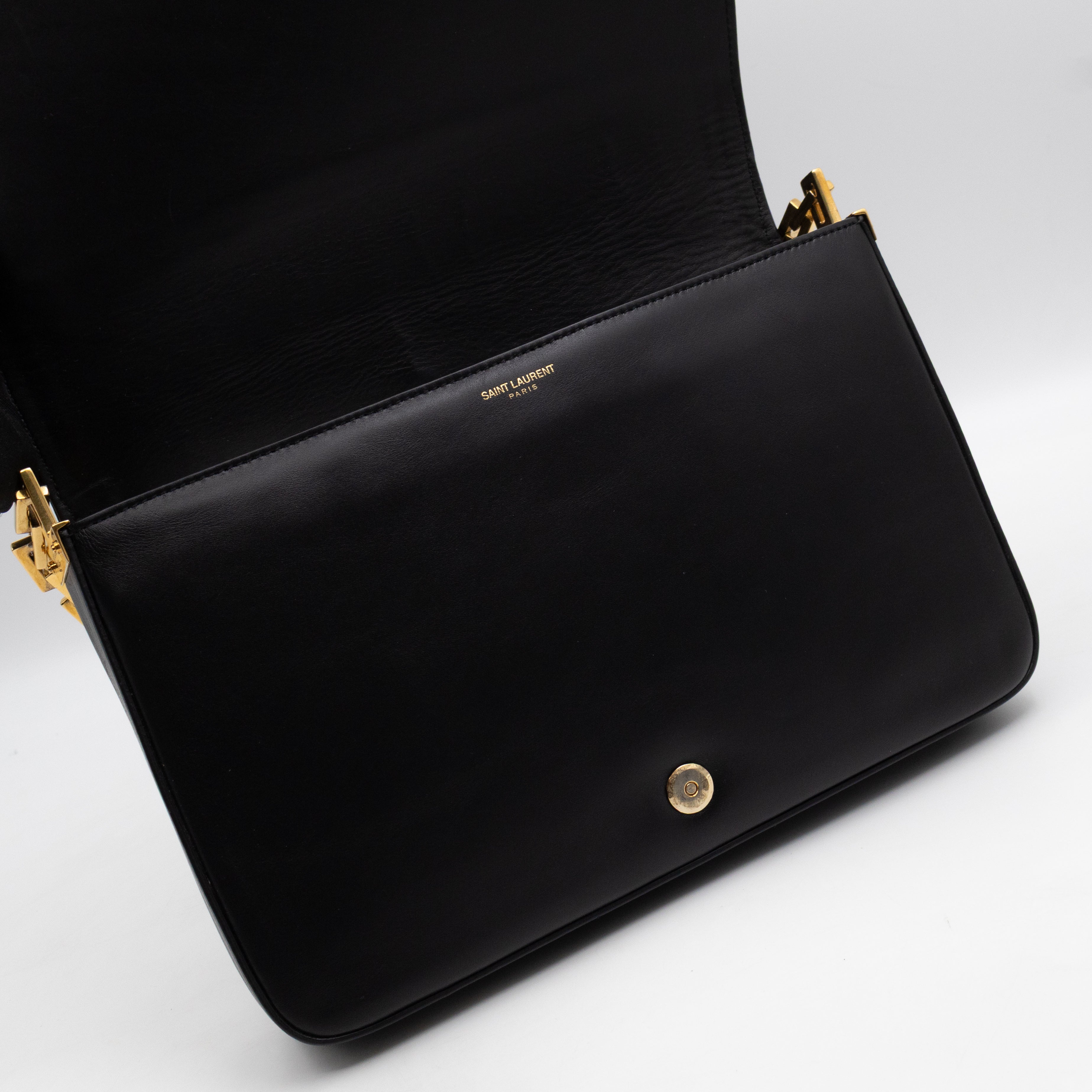 Babylone Flap Shoulder Bag Black Quilted Lambskin Leather