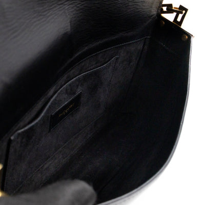 Babylone Flap Shoulder Bag Black Quilted Lambskin Leather