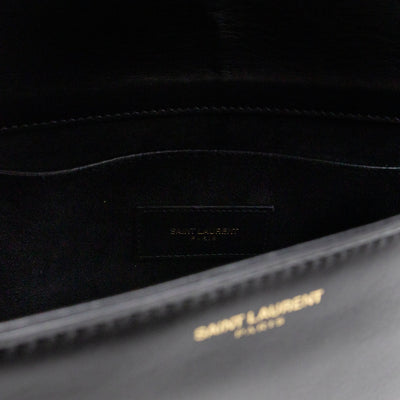 Babylone Flap Shoulder Bag Black Quilted Lambskin Leather