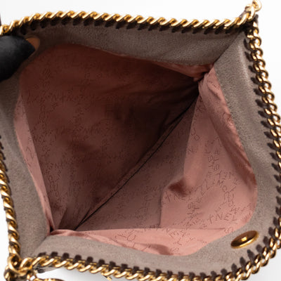 Falabella Fold Over Clutch Grey Gold