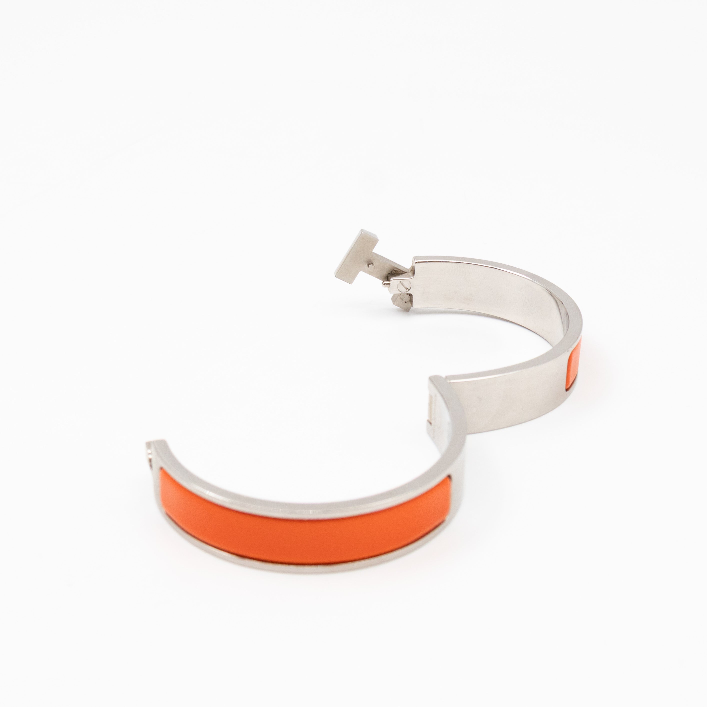 Clic H Bracelet TGM Orange Silver