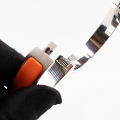 Clic H Bracelet TGM Orange Silver