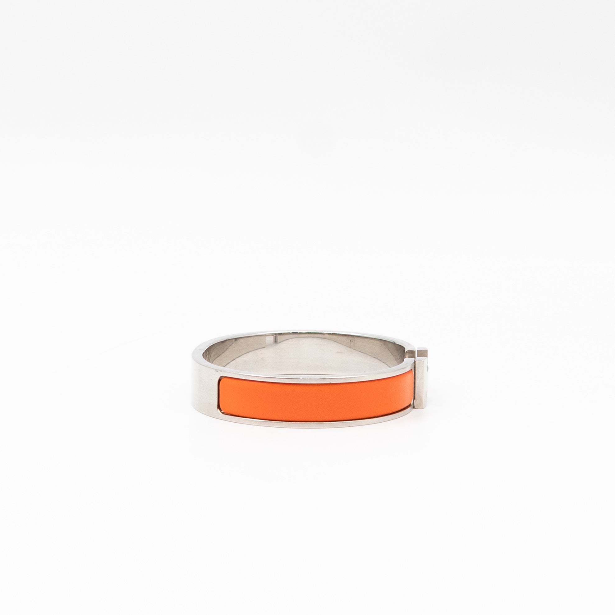 Clic H Bracelet TGM Orange Silver
