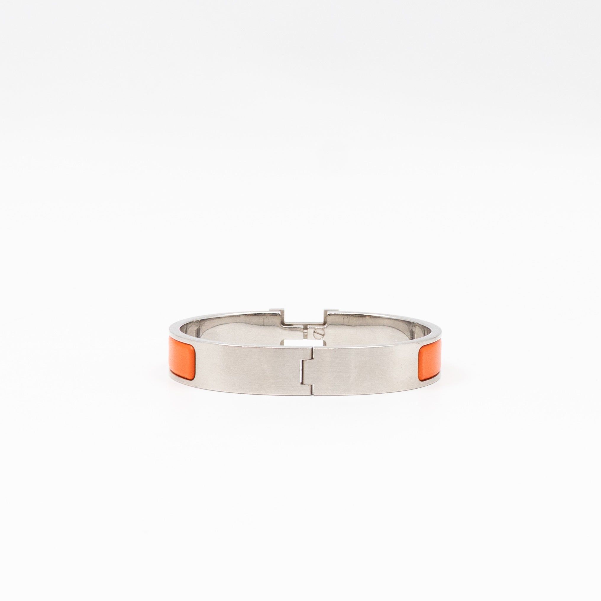 Clic H Bracelet TGM Orange Silver