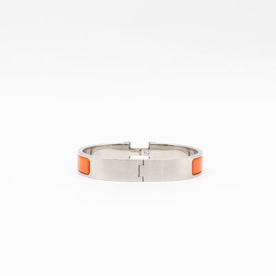 Clic H Bracelet TGM Orange Silver