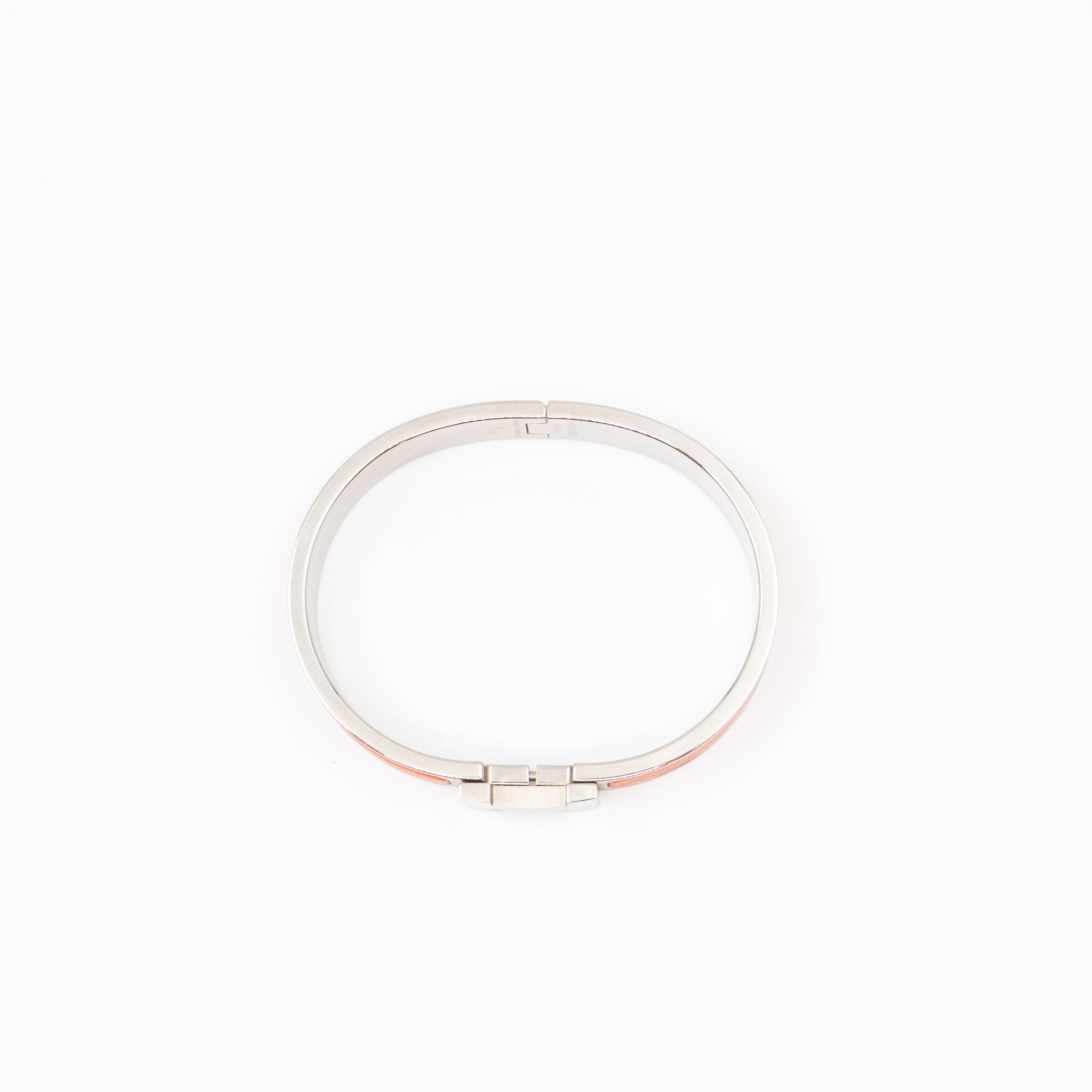 Clic H Bracelet TGM Orange Silver