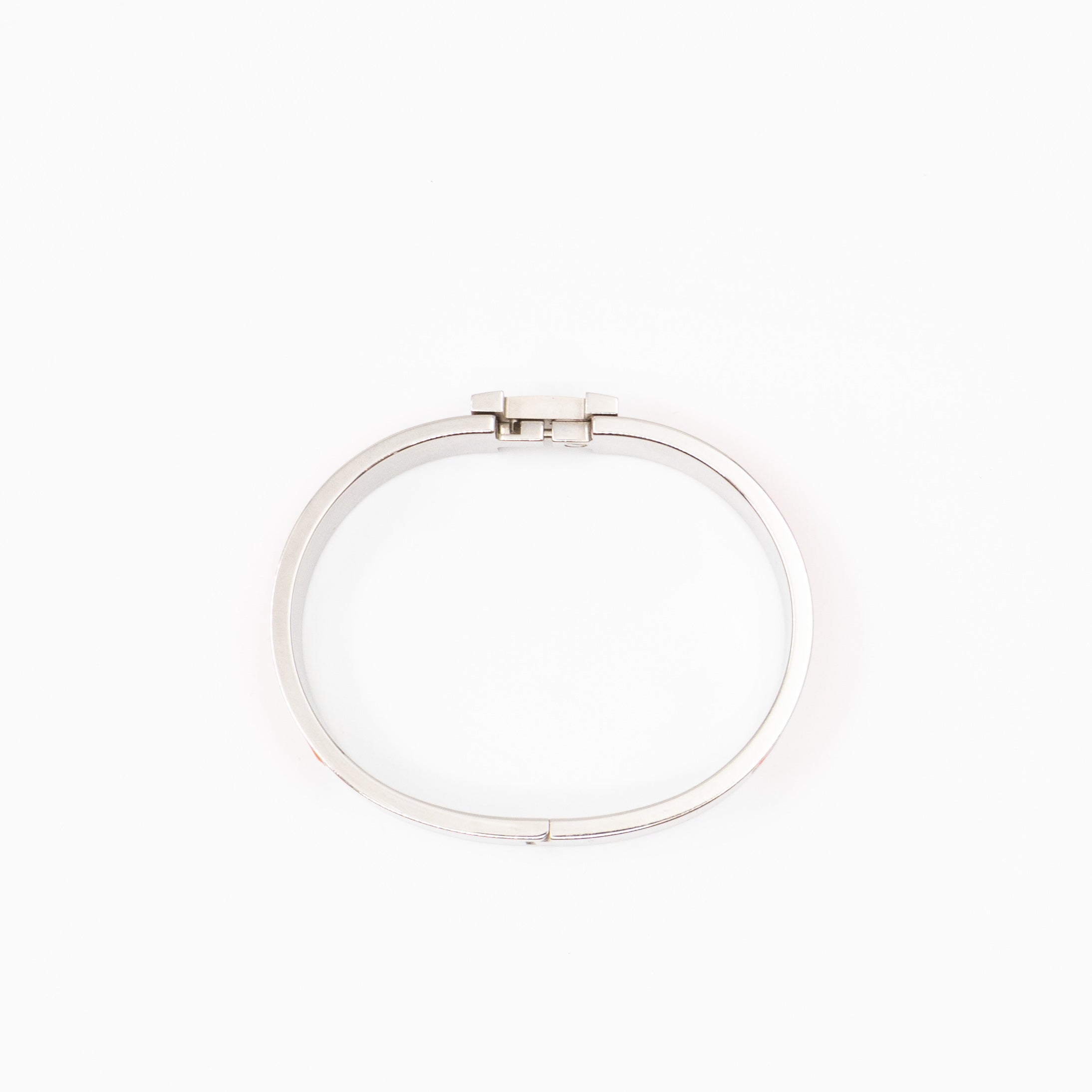 Clic H Bracelet TGM Orange Silver