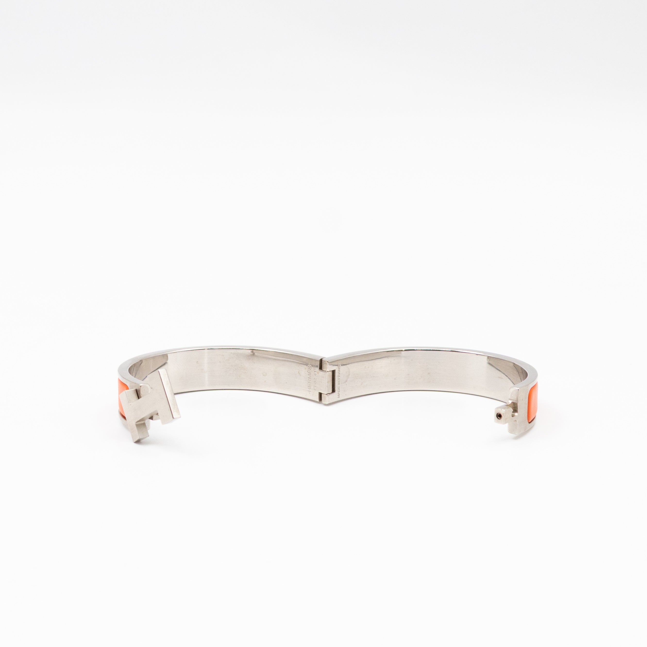 Clic H Bracelet TGM Orange Silver
