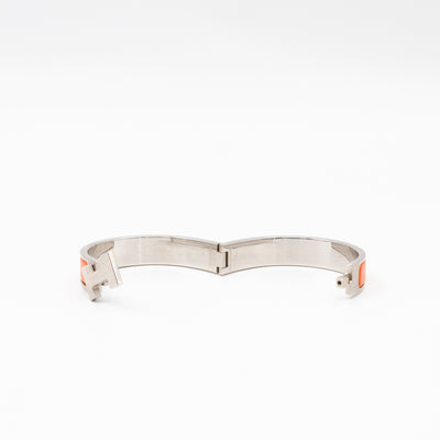 Clic H Bracelet TGM Orange Silver