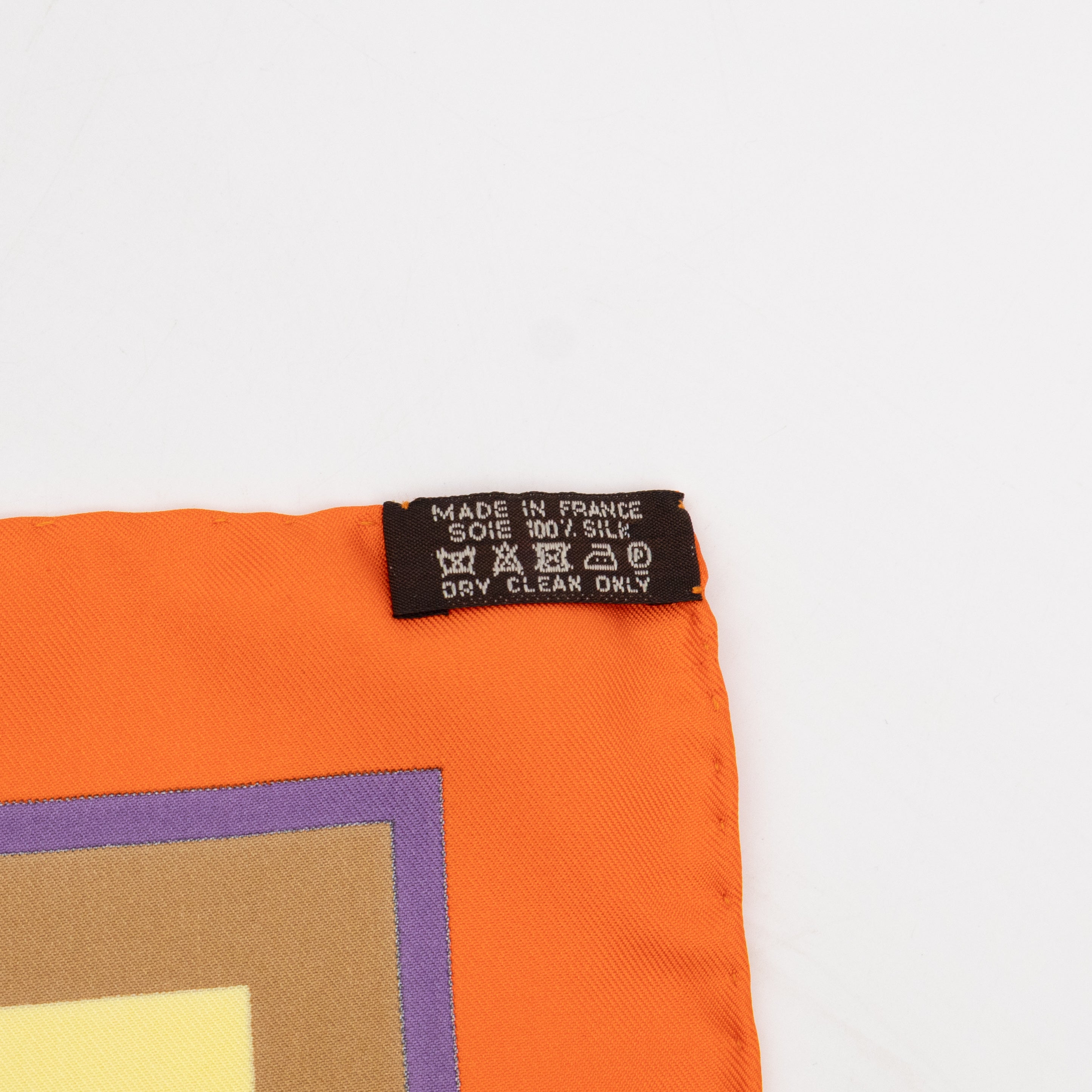 Silk Scarf 90 A l'Ombre des Boulevards Orange