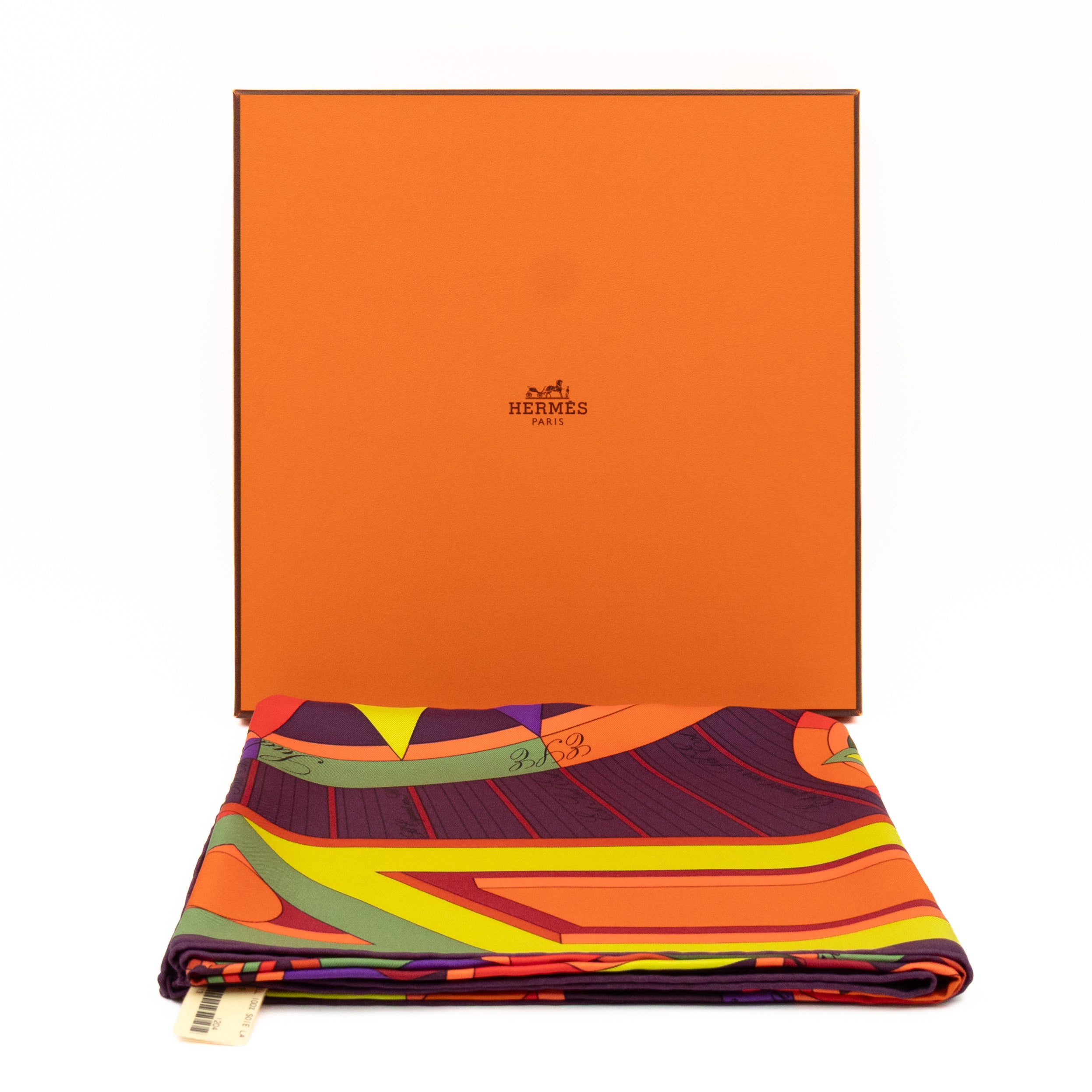 Silk Scarf 90 La Rose des Vents Purple