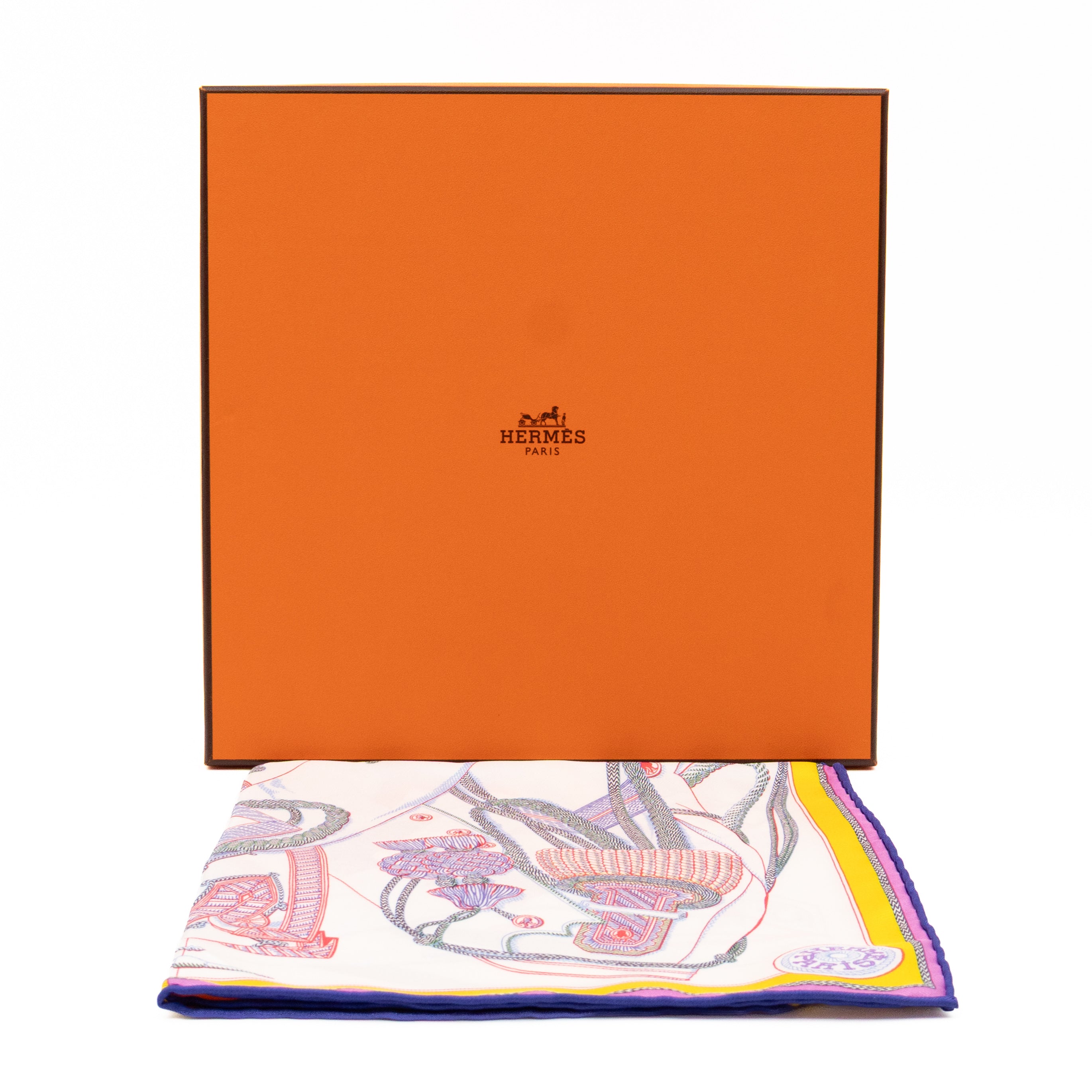 Silk Scarf 45 Zouaves et Dragons White