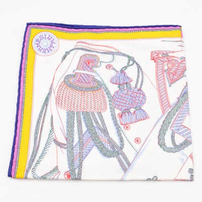 Silk Scarf 45 Zouaves et Dragons White