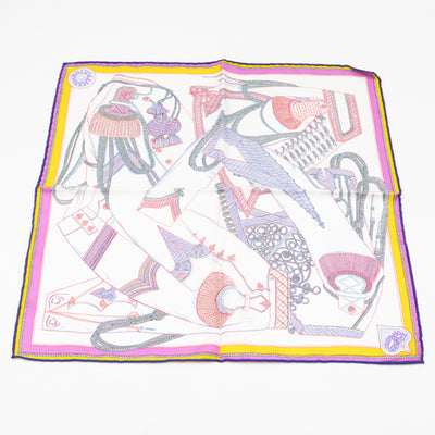 Silk Scarf 45 Zouaves et Dragons White