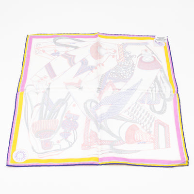 Silk Scarf 45 Zouaves et Dragons White