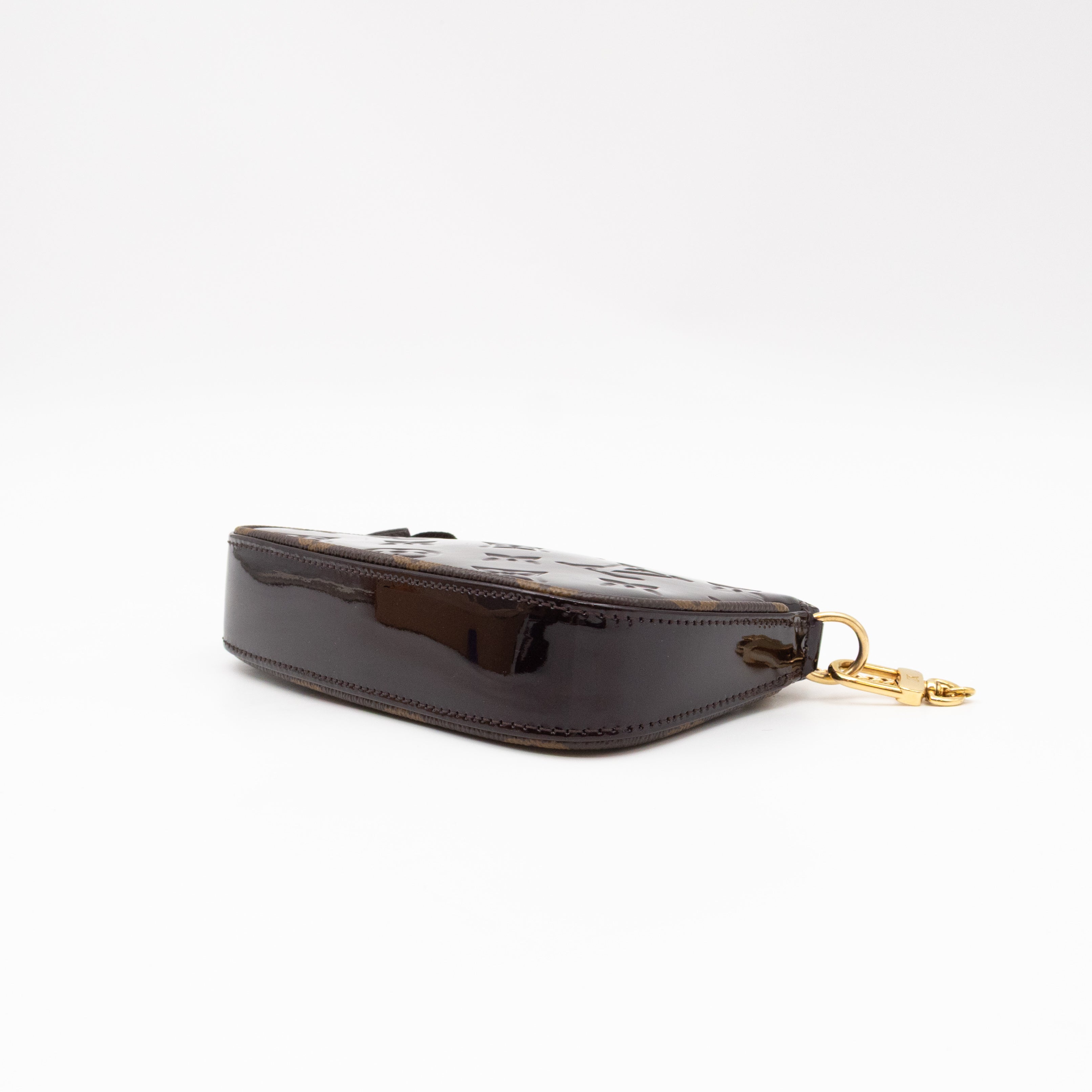 Mini Pochette Accessoires Amarante Vernis Monogram