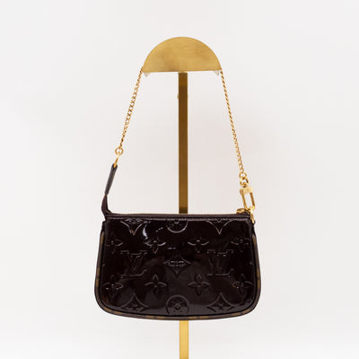 Mini Pochette Accessoires Amarante Vernis Monogram