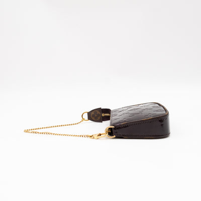 Mini Pochette Accessoires Amarante Vernis Monogram