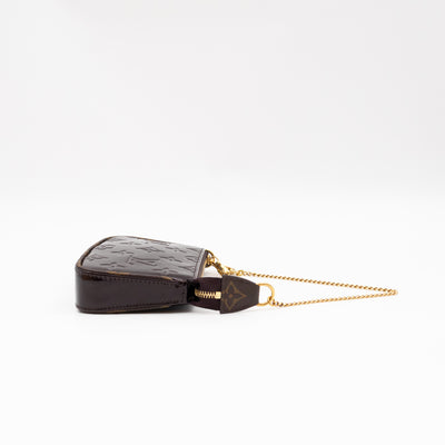 Mini Pochette Accessoires Amarante Vernis Monogram