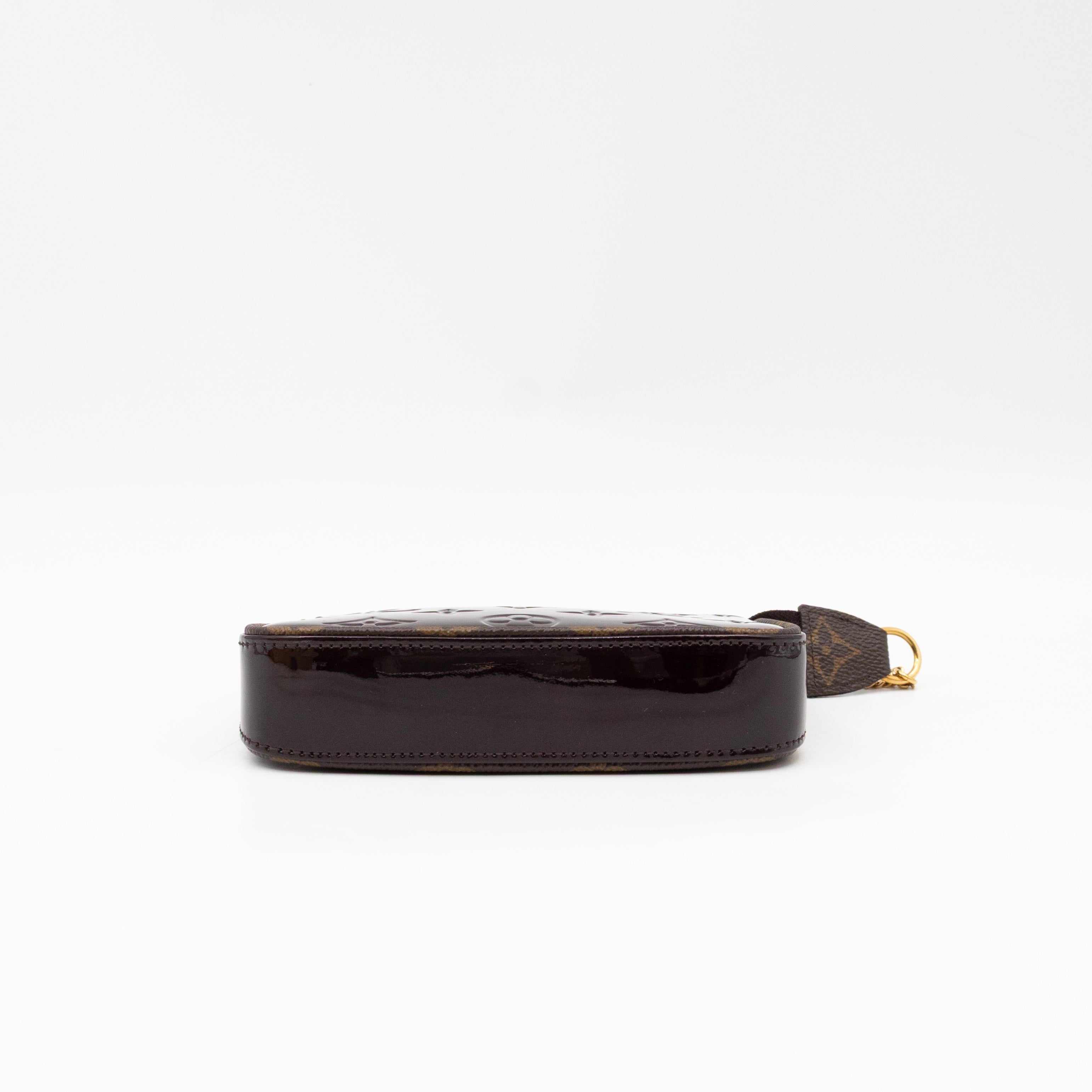 Mini Pochette Accessoires Amarante Vernis Monogram