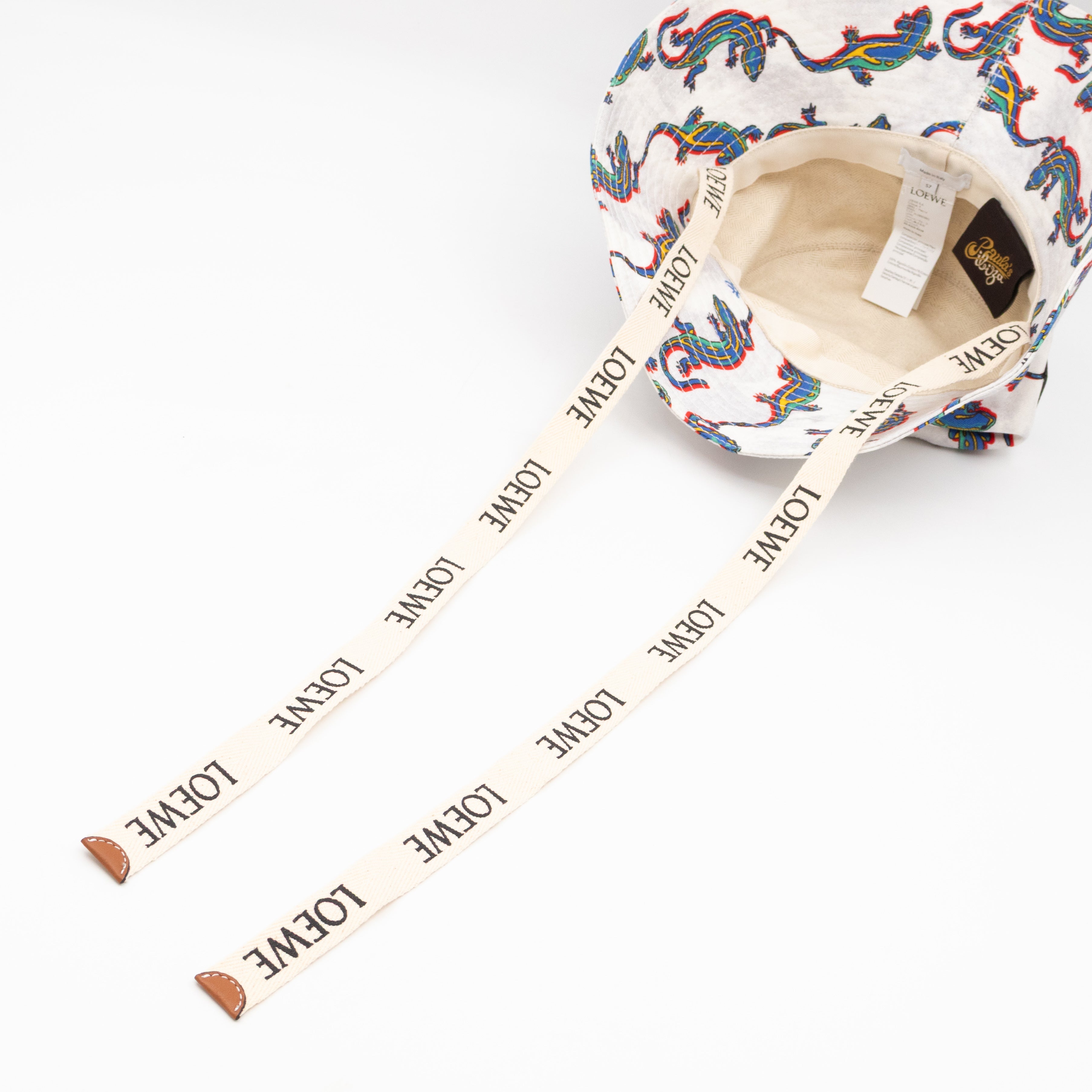 Paula's Ibiza Collection Fisherman Hat White & Multicolor Cotton