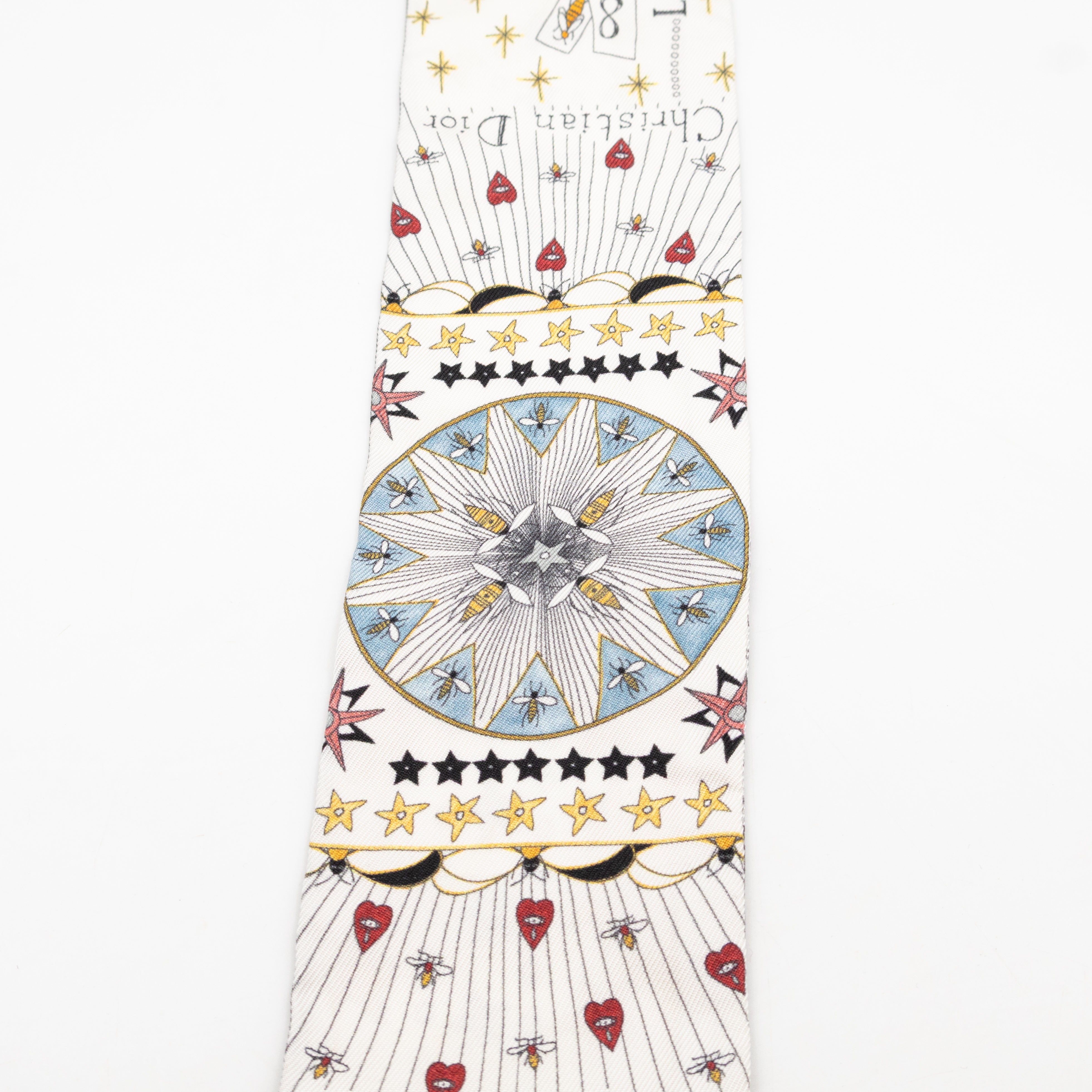 L'Etoile Tarot Mitzah Twilly Scarf Silk White