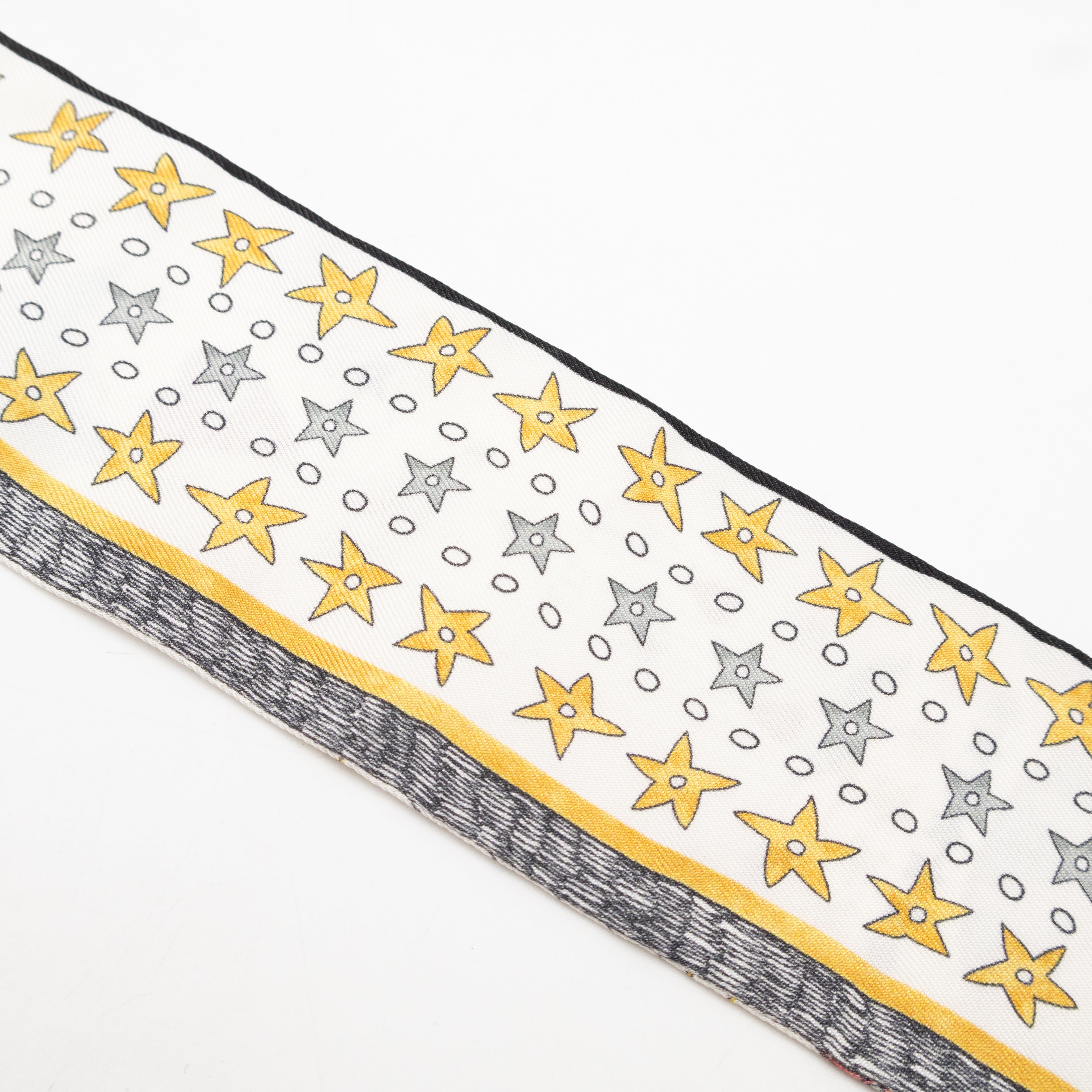 L'Etoile Tarot Mitzah Twilly Scarf Silk White