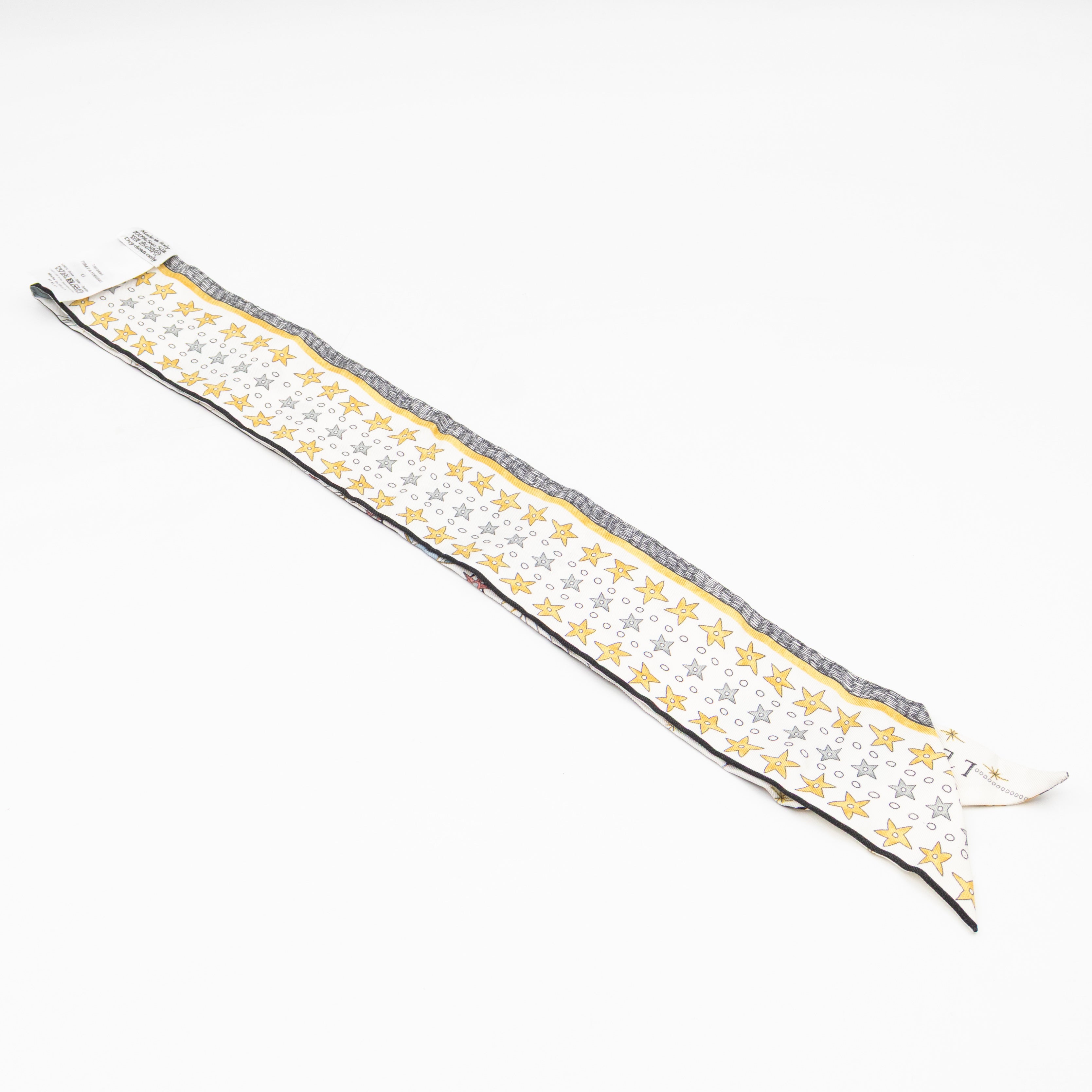 L'Etoile Tarot Mitzah Twilly Scarf Silk White