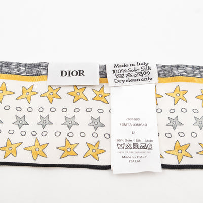 L'Etoile Tarot Mitzah Twilly Scarf Silk White