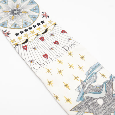 L'Etoile Tarot Mitzah Twilly Scarf Silk White