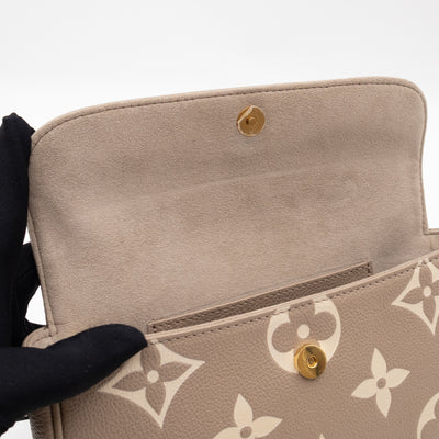 Ivy Wallet On Chain Bicolor Monogram Empreinte Leather