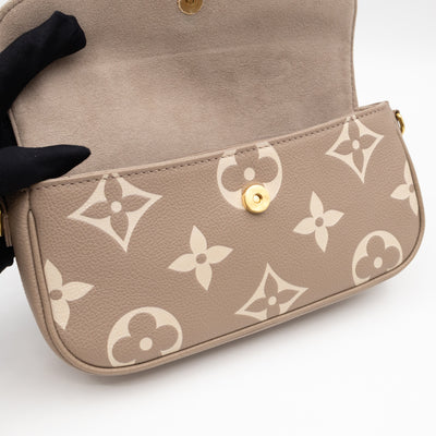 Ivy Wallet On Chain Bicolor Monogram Empreinte Leather