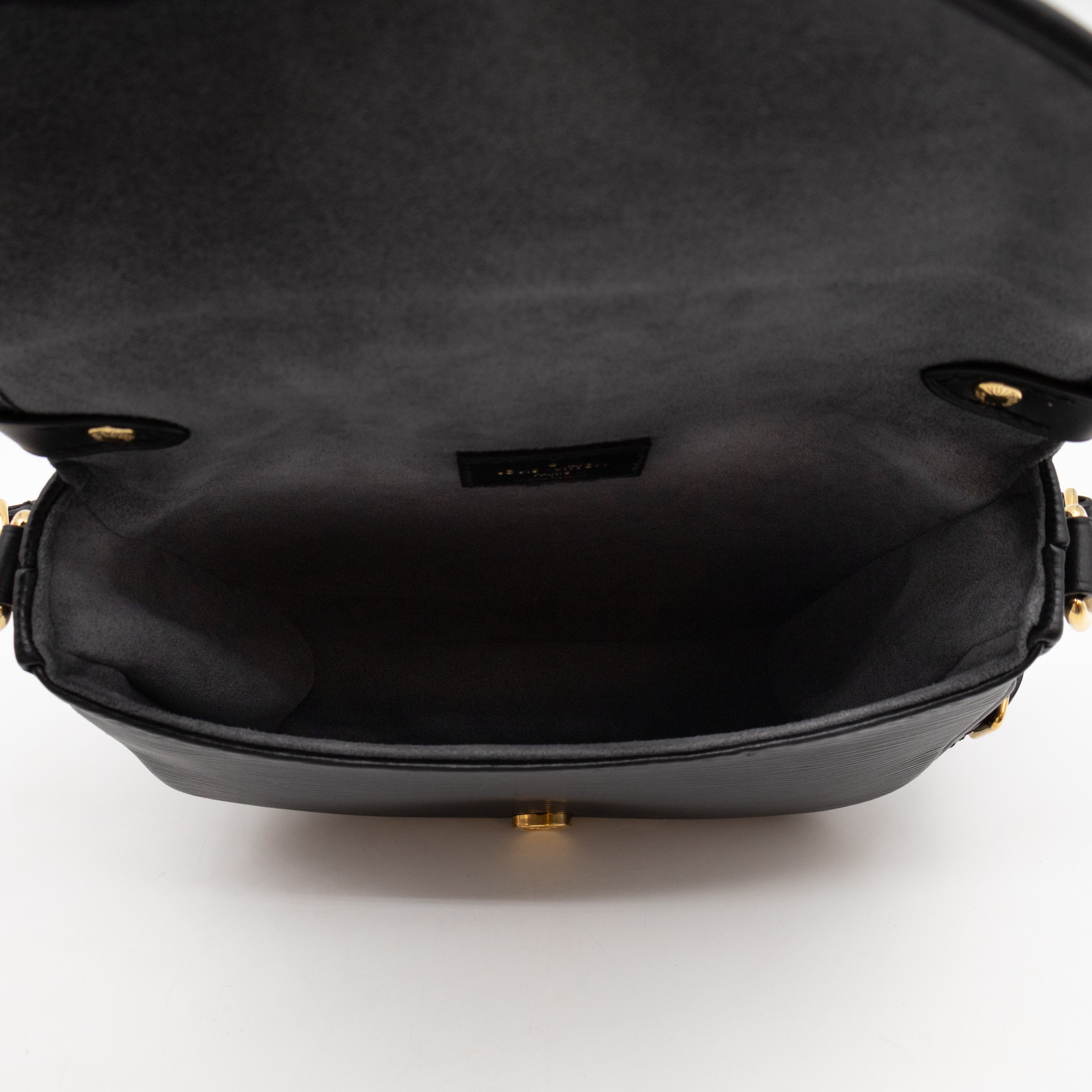 Saumur BB Black Epi Leather