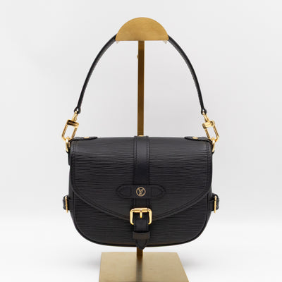 Saumur BB Black Epi Leather