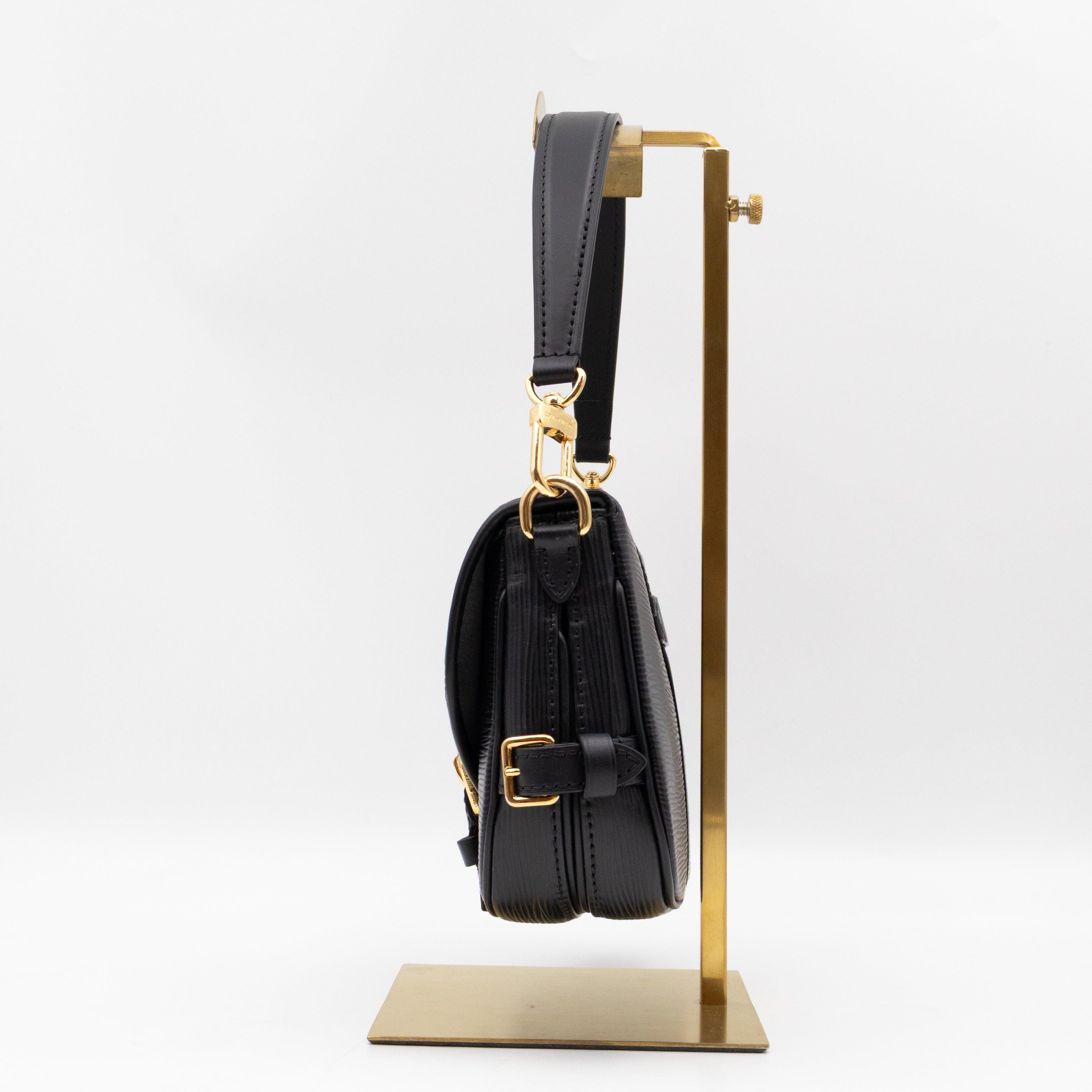 Saumur BB Black Epi Leather