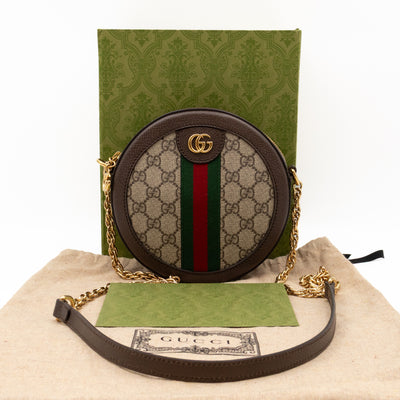 Ophidia Mini Round Shoulder Bag GG Supreme