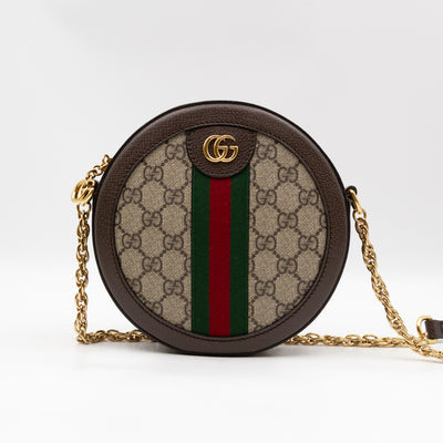 Ophidia Mini Round Shoulder Bag GG Supreme