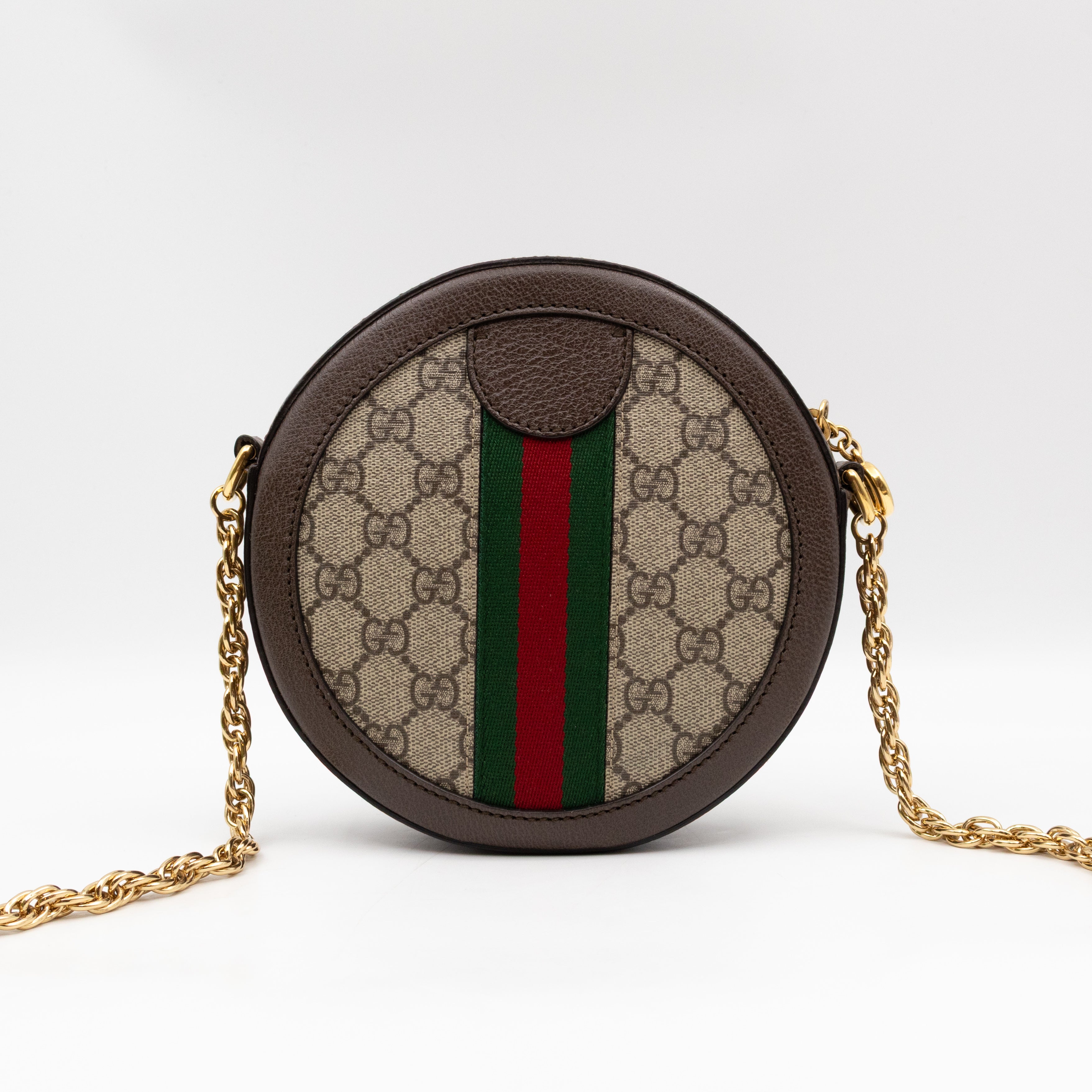 Ophidia Mini Round Shoulder Bag GG Supreme